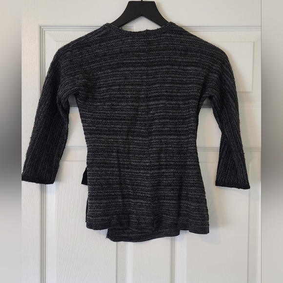 Eileen Fisher Striped Wrap Vneck Top - Picture 3 of 5